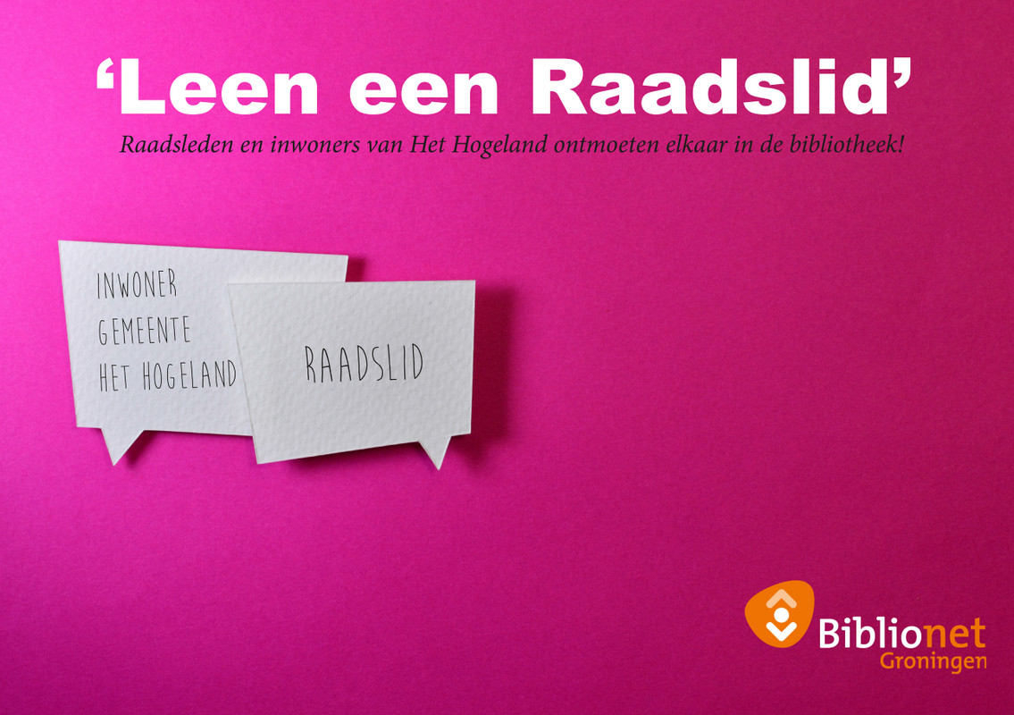 Leen een Raadslid in de Bibliotheken op Het Hogeland