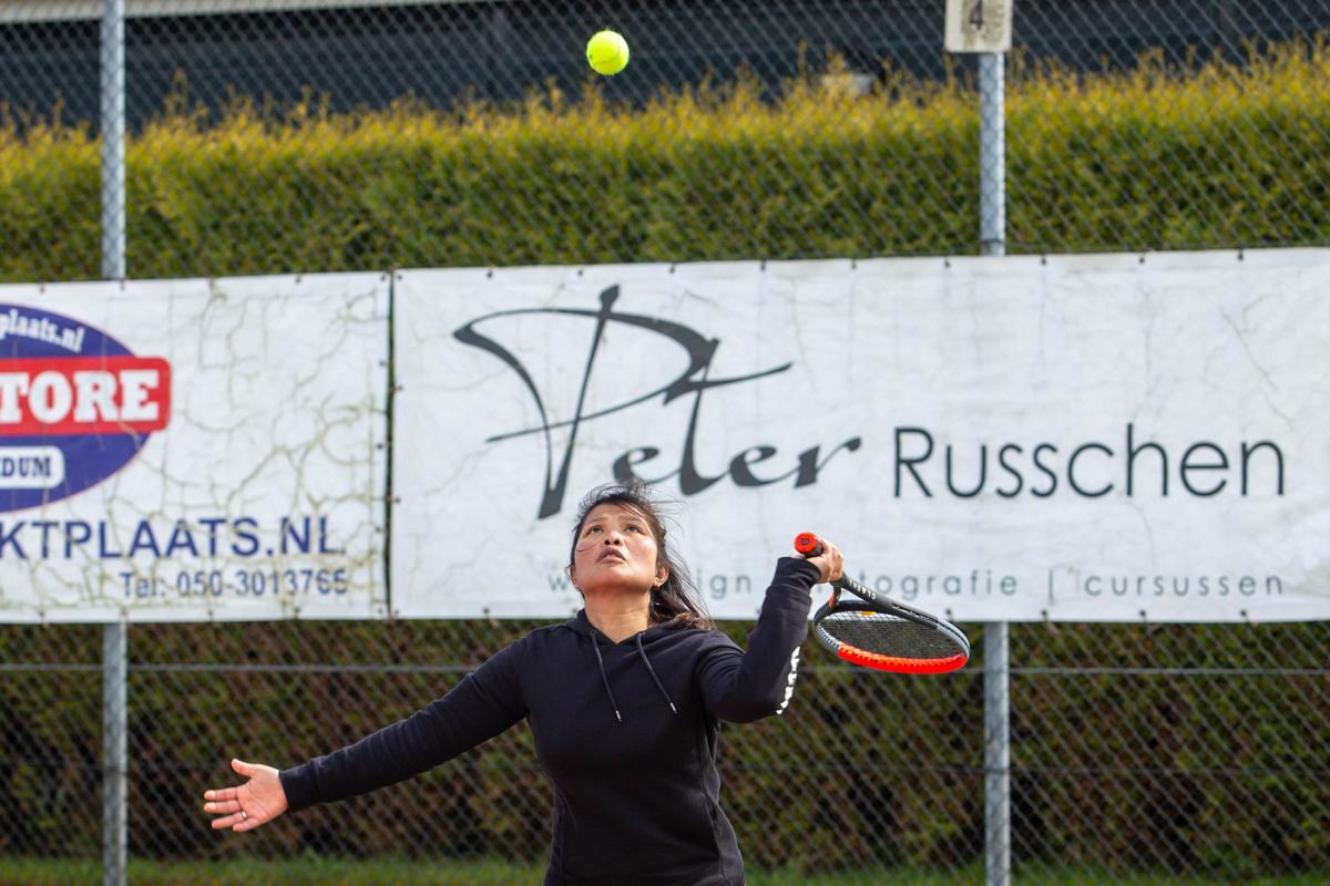 Peter Russchen open tennis toernooi in Bedum succesvol verlope 005