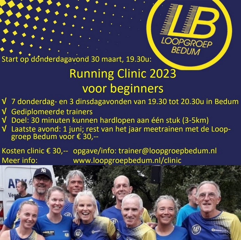 Loopgroep Bedum poster Running Clinic