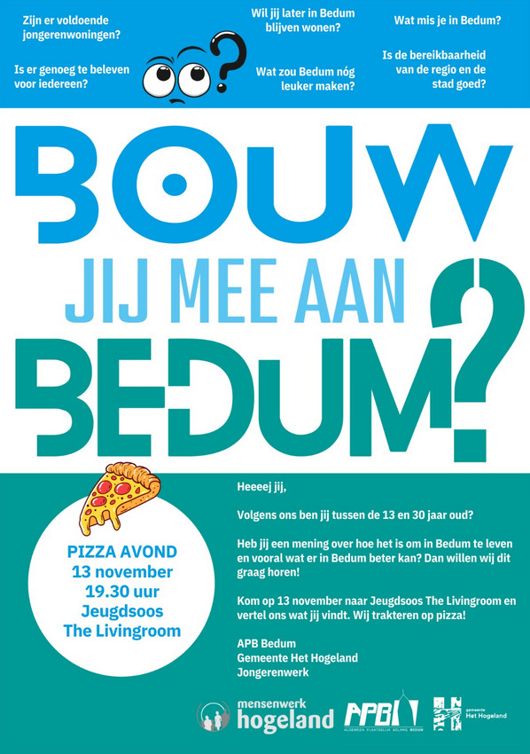 Bouw jij mee aan Bedum - Pizza avond jeugsoos The Livingroom