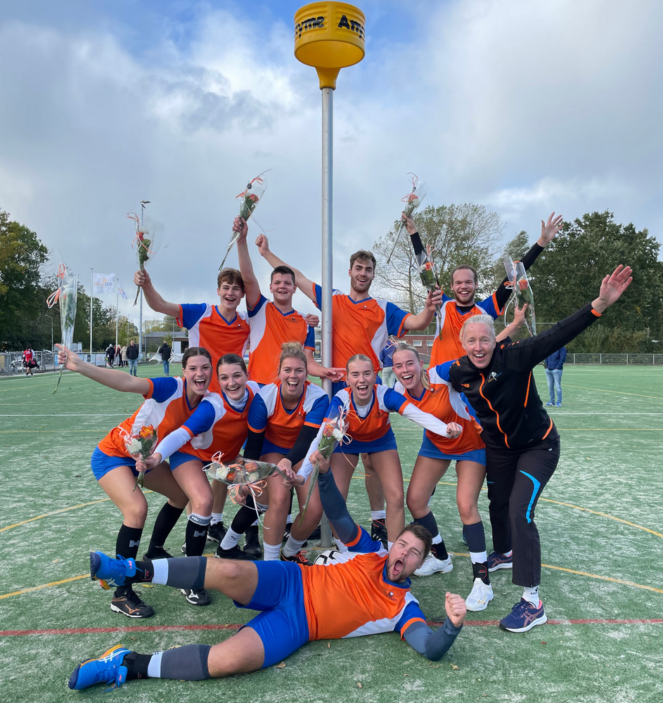 korfballers DWA Argo uit Winsum en Bedum kampioen