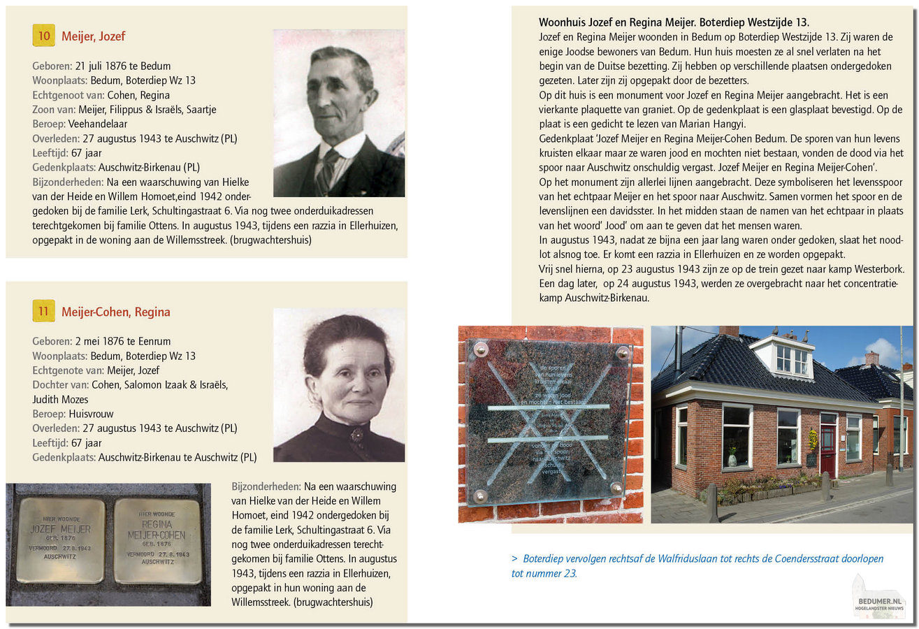 josef meijer regina meijer cohen boterdiep wz 13 bedum stolpersteine