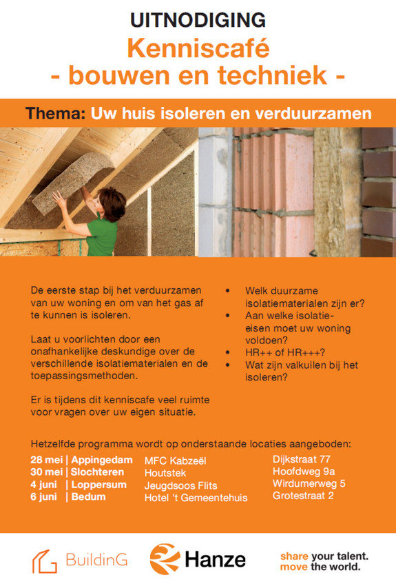 kennicafe bouwen en techniek huis isoleren en verduurzamen