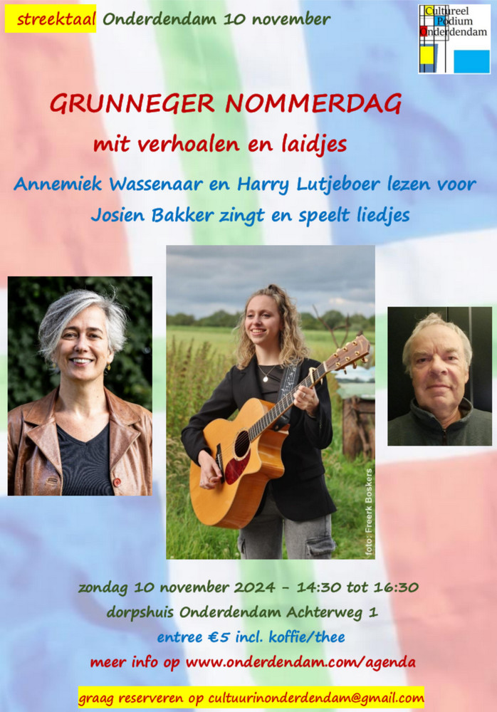 streektaalvoorstelling Cultureel Podium Onderdendam liedjes in het Gronings