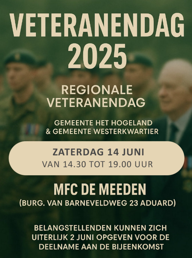 Veteranendag 2025 gemeente Het Hogeland Westerkwartier MFC de Meeden