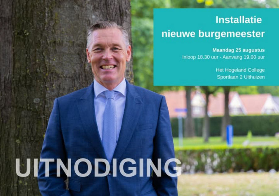 installatie nieuwe burgemeester gemeente het hogeland Hans Broekhuizen