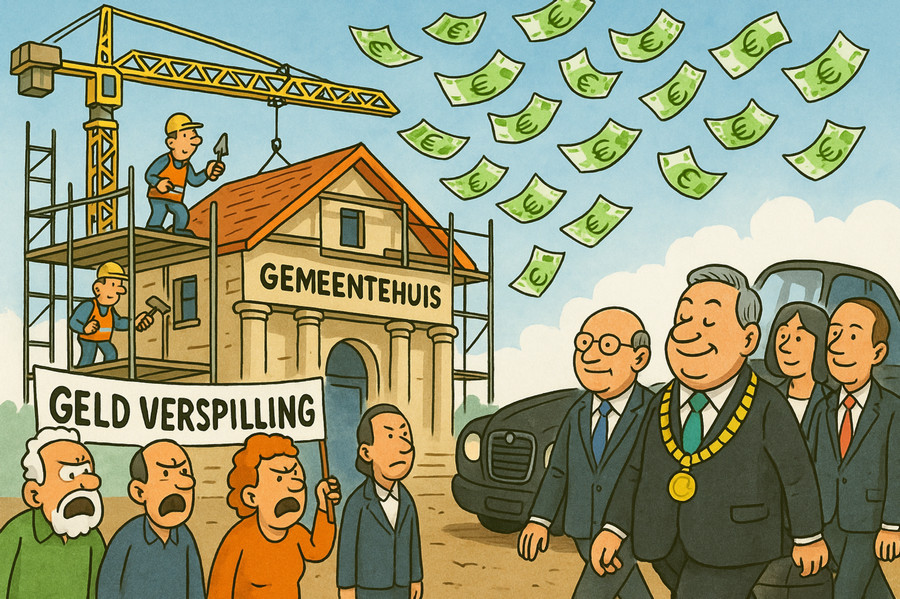 nieuw gemeentehuis het hogeland winsum geld over de balk