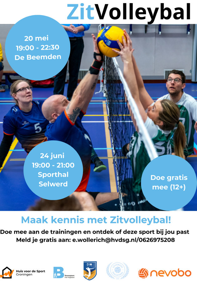 zitvolleybal clinics trainingen bedum beemden